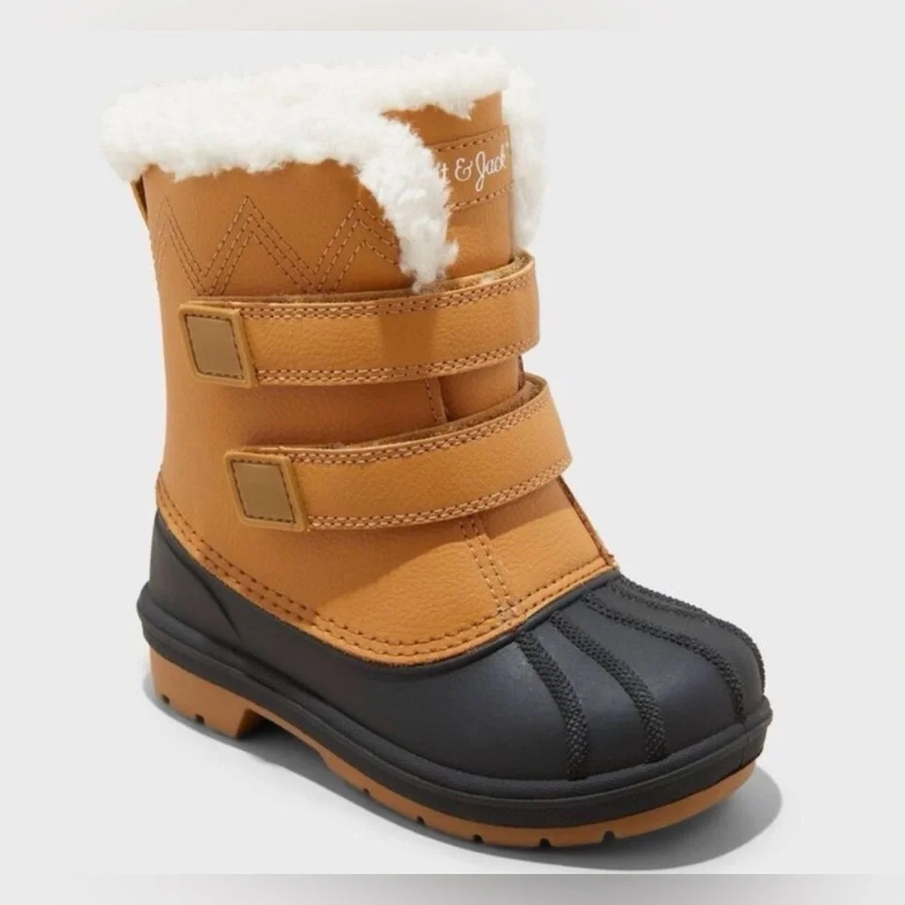Cat & Jack Toddler Denver Waterproof Snow Boots Brown/Black Size 11